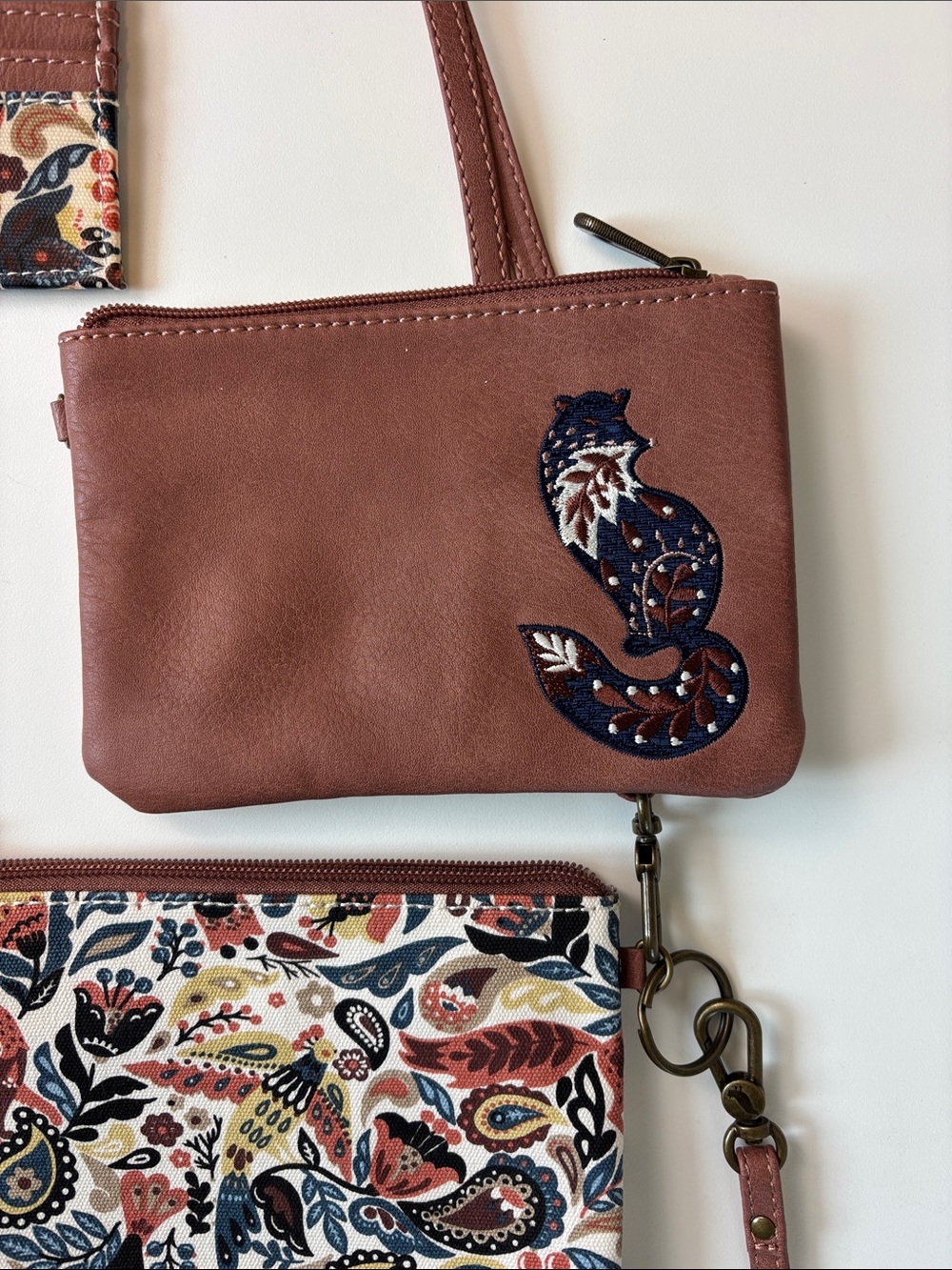Sakroots Brown Floral Multi-Pouch Crossbody Set - Picture 3 of 10